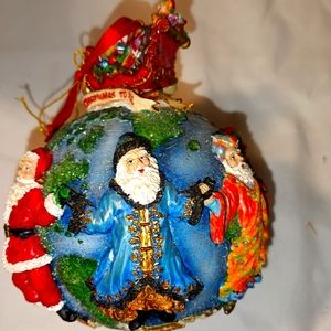 Santa's around the world Christmas ornament.